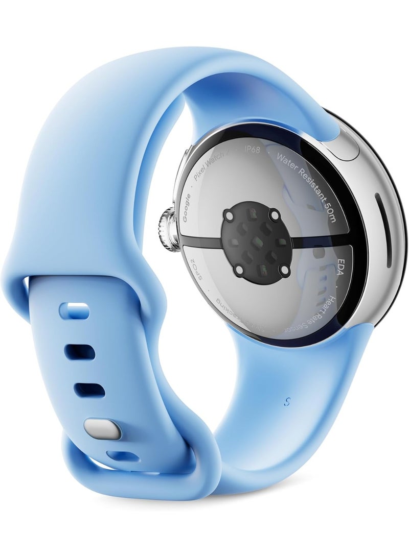 Google Pixel Watch 2 (Previous Model) with the Best of Fitbit - Heart Rate Tracking, Stress Management, Safety Features - Android Smartwatch - Polished Silver Aluminum Case - Bay Active Band - LTE Bay - Image 4