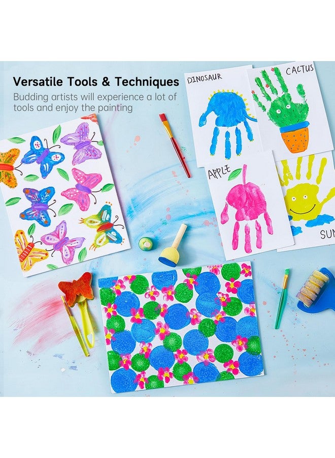 Shuttle Art Kids Washable Finger Paints Set, Shuttle Art 33 Pack Non Toxic Kids Painting Set with 10 Colours (60ml) Finger Paints, Paint Pad, Sponge Paint Brushes, Eco Natural for Children and Toddler - Image 4