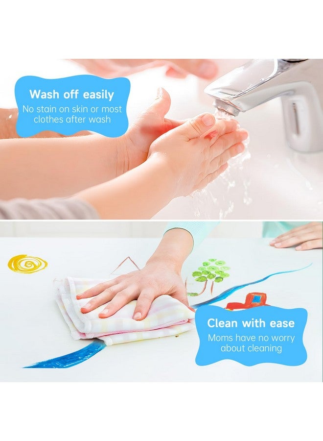 Shuttle Art Kids Washable Finger Paints Set, Shuttle Art 33 Pack Non Toxic Kids Painting Set with 10 Colours (60ml) Finger Paints, Paint Pad, Sponge Paint Brushes, Eco Natural for Children and Toddler - Image 5