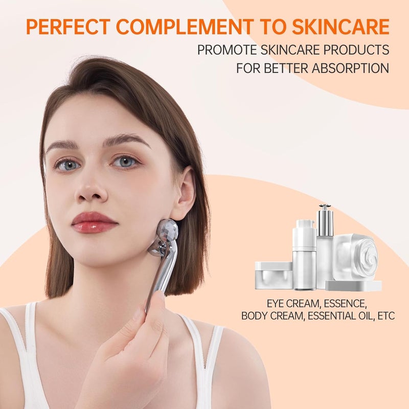 InfiniteRelax 3D Gua Sha Facial Tools Metal Face Roller Stainless Steel Gua Sha Set Cooling Massage Tools for Reduce Puffiness, Firm Skin, Anti-Aging Care - Daily Facial Sculpting Gift for Women - Image 5
