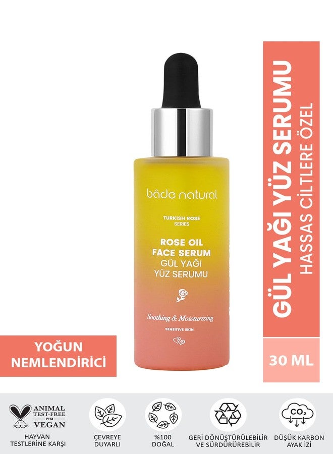 Bade Natural Rose Essential Oil Face Serum – Calming & Antioxidant Facial Oil with Jojoba & Vitamin E – Anti-Aging Moisturizer for Radiance & Skin Elasticity – 1 Fl Oz - Image 2