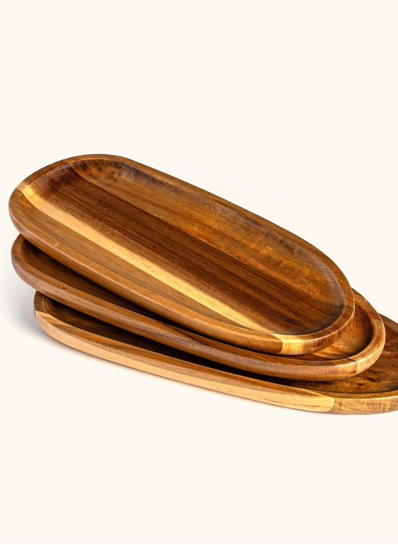 touche déco Acacia Oval Platter - Image 2