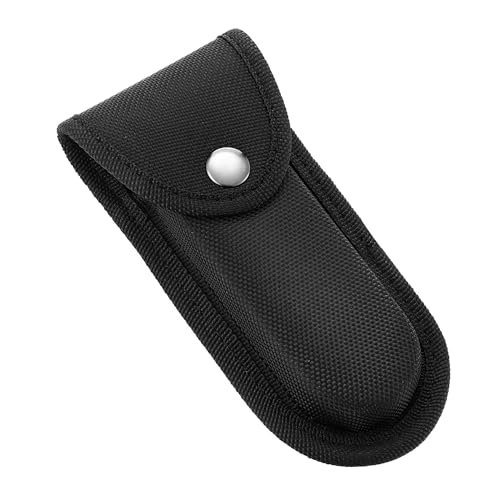 Timsec Nylon Pocket Knife Sheath, 5''-5.5'' Multitool Pouch, Folding Knife Belt Sheath with Snap Closure and Horizontal or Vertical Carry Belt Loop, Multitool Case for Outdoor or Daily Use, Larger Size - Image 1