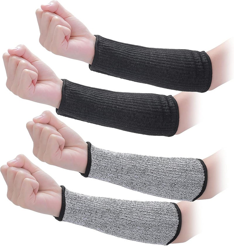 Aster 2Pairs Arm Protection Sleeves Cut Resistant Sleeves Level 5 Protective Arm Sleeves Heat Resistant Sleeves Protectors for Thin Skin Bruising Men Women - Image 1