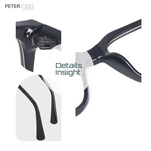 Peter Jones I Unisex I Black Color I Large Size I Square Frame I Anti Glare Lenses I Optical Frame (AG222B) - Image 5