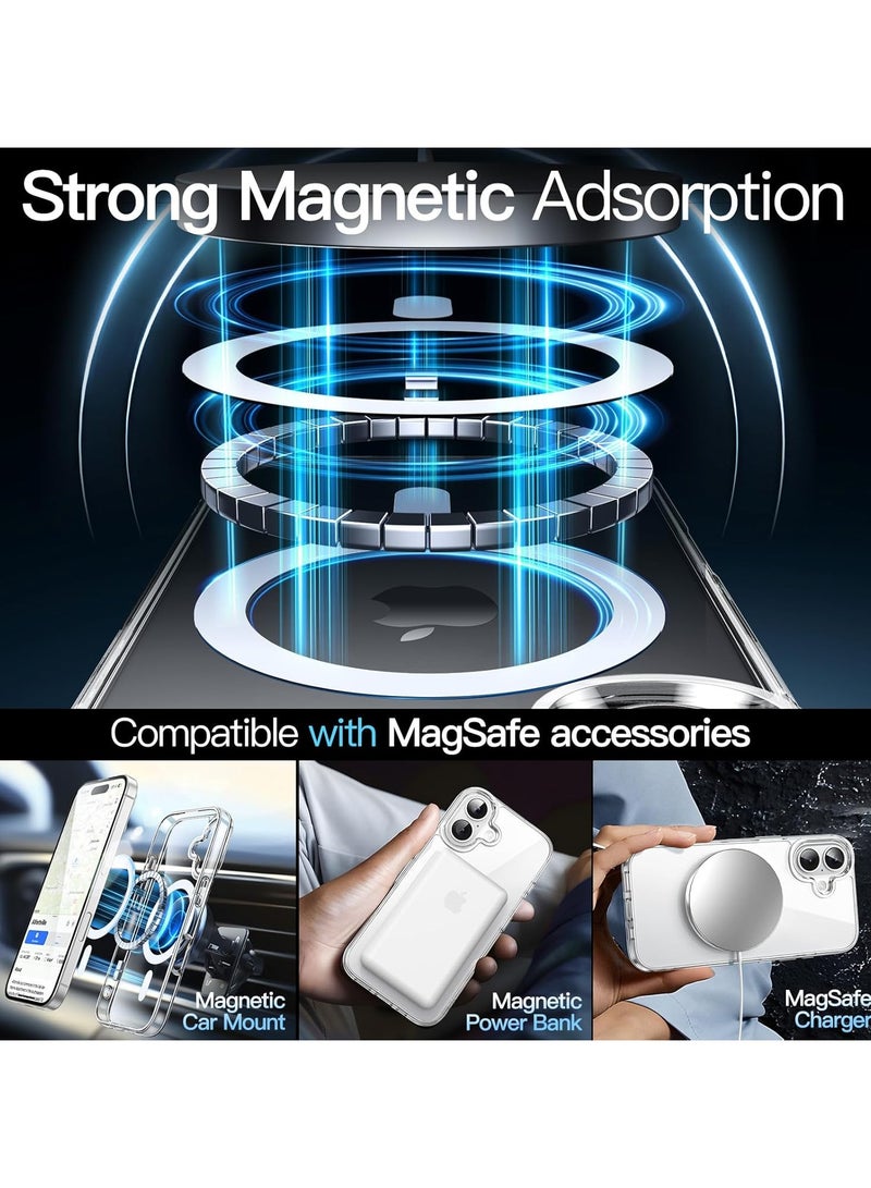 iPhone 16  Magsafe Case Clear【N52 Strong Magnetic Adoption】iPhone 16 Case Anti-Yellow and Scratch Resistant, Ultra-Thin, iphone16 6.1 Inch Magnetic Case Transparent - Image 5