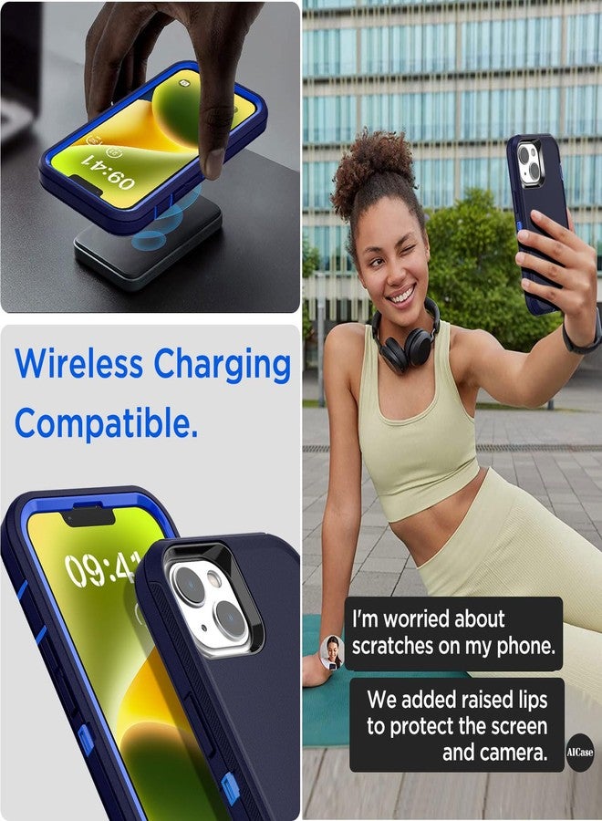 ايه اي كيس جراب AICase لهاتف iPhone 14 (6.1 بوصة) مع واقي شاشة زجاجي، حماية فائقة ضد السقوط، مقاوم للصدمات والغبار، تصميم عسكري متين وقوي لهاتف iPhone 14 (6.1 بوصة). - Image 5