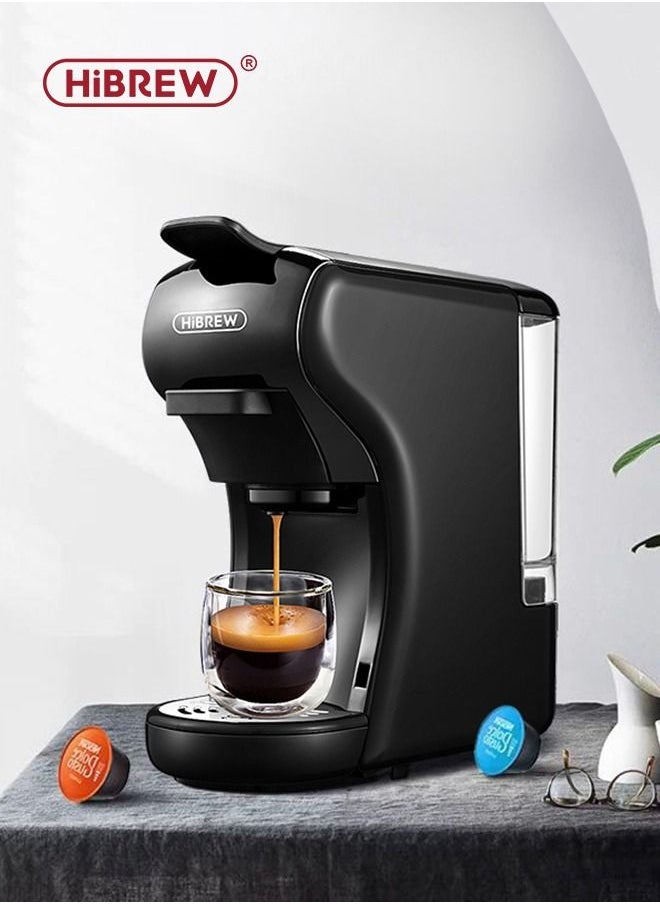 HiBREW Coffee Machine  4in1 Multiple Hot/Cold Brew Capsule Espresso Maker For Nespresso Dolce Gusto Ground Coffee K cup H1A 