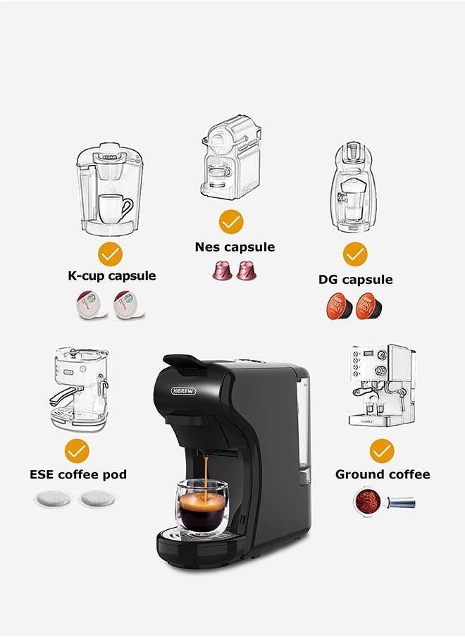 هيبرو آلة صنع القهوة HiBREW  بار 4in1 متعددة الكبسولات الساخنة / الباردة ماكينة صنع الإسبريسو لنسبريسو دولتشي غوستو قهوة مطحونة K-cup H1A  - Image 2