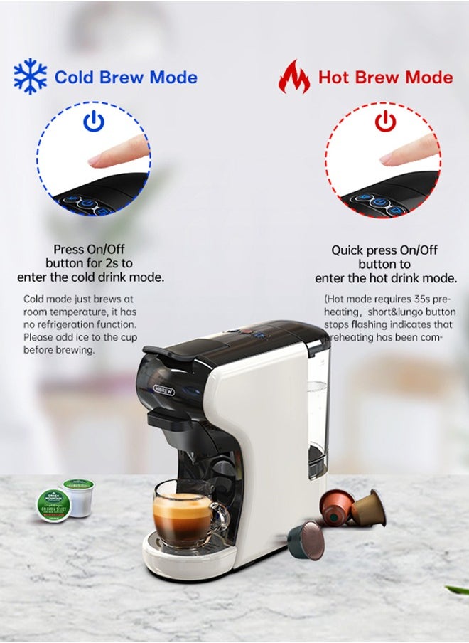 HiBREW - HiBREW Coffee Machine  4in1 Multiple Hot/Cold Brew Capsule Espresso Maker For Nespresso Dolce Gusto Ground Coffee K cup H1A - Image 1