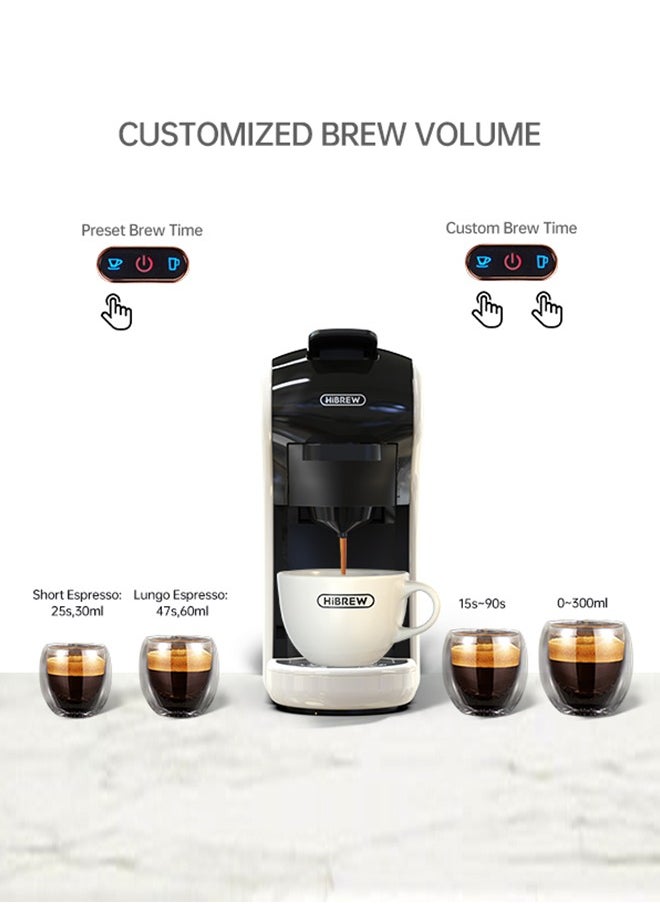 HiBREW - HiBREW Coffee Machine  4in1 Multiple Hot/Cold Brew Capsule Espresso Maker For Nespresso Dolce Gusto Ground Coffee K cup H1A - Image 1