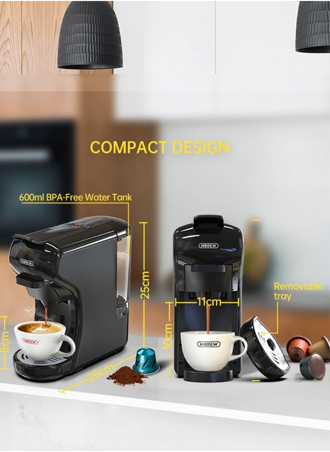 HiBREW - HiBREW Coffee Machine  4in1 Multiple Hot/Cold Brew Capsule Espresso Maker For Nespresso Dolce Gusto Ground Coffee K cup H1A - Image 1