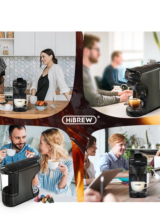 HiBREW - HiBREW Coffee Machine  4in1 Multiple Hot/Cold Brew Capsule Espresso Maker For Nespresso Dolce Gusto Ground Coffee K cup H1A - Image 1