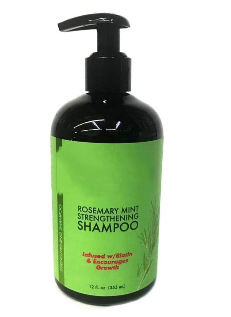 DubaiGallery - Organics Mint & Rosemary Hair Strengthening Set - Shampoo, Conditioner, Hair Mask, Hair Growth - Enriched with Biotin, Cleanses and Helps Strengthen Weak, Brittle Hair - Image 1