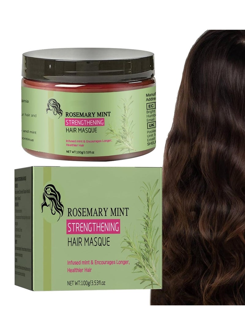 DubaiGallery - Organics Mint & Rosemary Hair Strengthening Set - Shampoo, Conditioner, Hair Mask, Hair Growth - Enriched with Biotin, Cleanses and Helps Strengthen Weak, Brittle Hair - Image 1