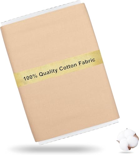 Craftido-19 Options-100% Cotton Fabric by The Yard in Solid Color 44”Wide by 3yd (9 ft) -Medium Weight 5.2 oz-Soft Cotton for Quilting, Sewing, Crafts, Binding, Backing and Lining - Beige - Image 1