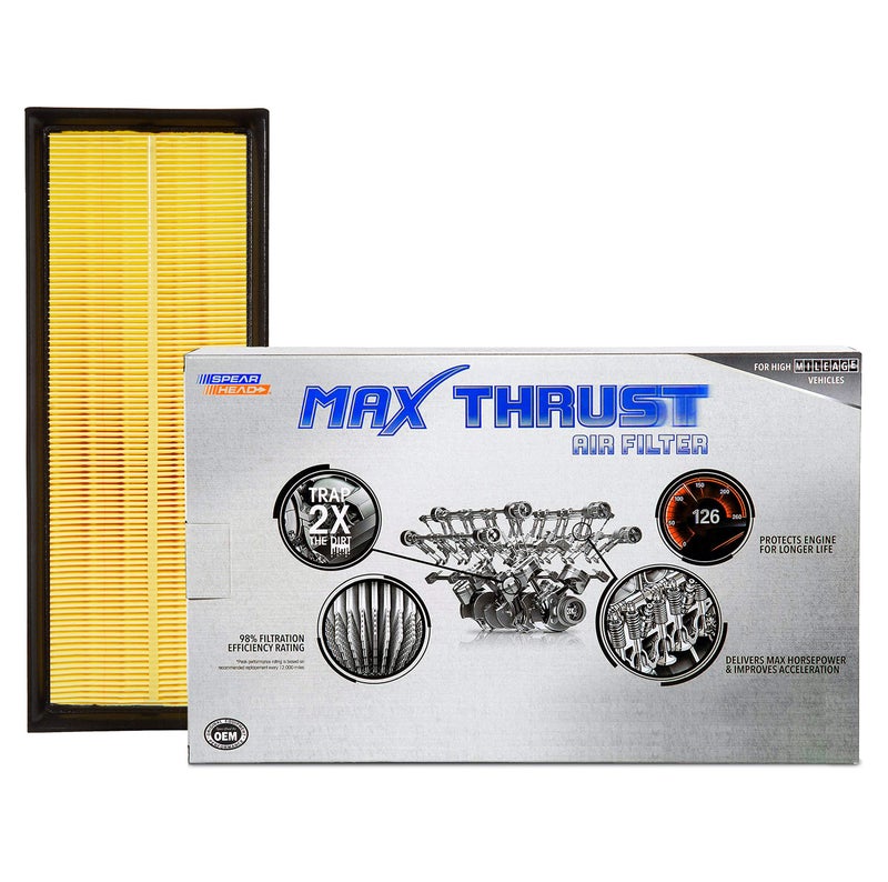Spearhead MPG Defense Max Thrust Engine Air Filter For All Mileage Vehicles Fits Like OEM Restores MPG  Acceleration MT711