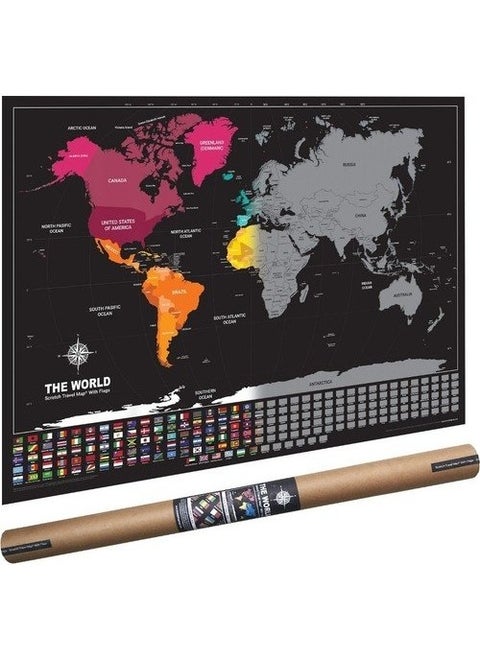 Scratch Map The World Deluxe Scratch Map Scratchable World Map