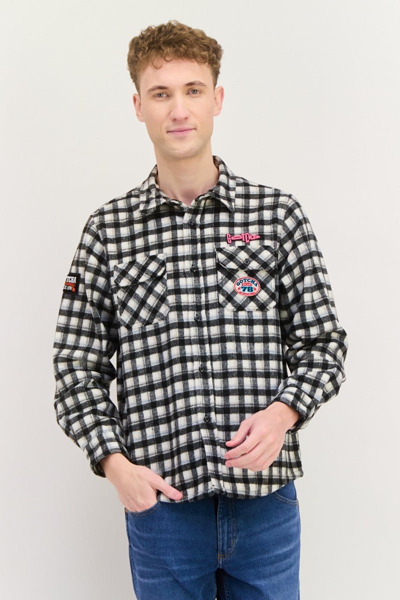 Gotcha قميص سترة مزخرف للرجال، متعدد الألوان - Image 1