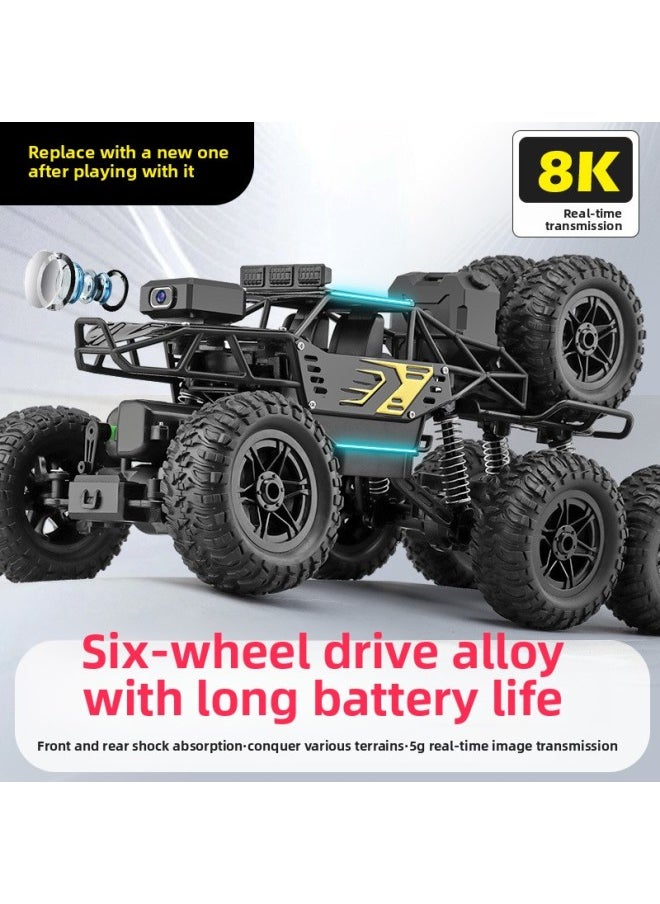 Generic Oversized Remote Control Car Drifting Off-road Vehicle Four-wheel Drive Climbing Big Bike High-speed Racing Charging Toy Boy Car-Color:Upgraded Super High-speed Four-wheel Drive Spray Climbing Car [alloy Version] Black-Scale:With Three Sets Of Rechargeable Batteries + Screwdriver + Charging Cable  - Image 4