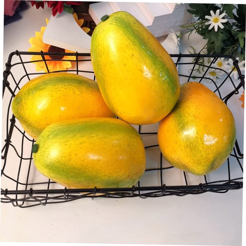 Gleavi Artificial Papaya Fruit Model Home Decor Table Photo Prop Red - Image 5
