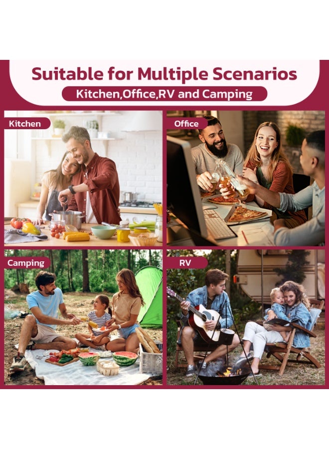 CUSIMAX Electric Double Hot Plate, 1500W+1000W Cast Iron Heating Plate, Dual Temperature Control, Compatible for All Cookware - Image 4