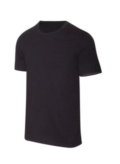 Generic Nextt Level Black Round Neck T-Shirts Premium Mercerised Cotton Bio-Washed and Timeless Style with Luxury Comfort  - Image 1