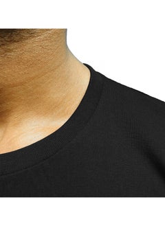 Generic Nextt Level Black Round Neck T-Shirts Premium Mercerised Cotton Bio-Washed and Timeless Style with Luxury Comfort  - Image 3