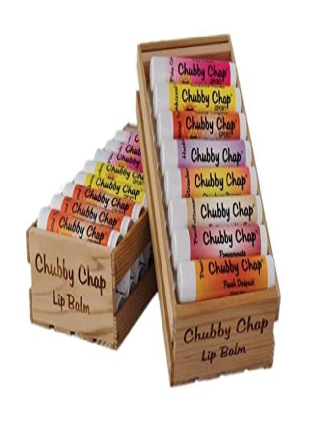 Chubby Chap - Three (3x) Large Jumbo Chapstick Natural Chapstick - 1/2 Ounce Lip Balm (Candy Cane)