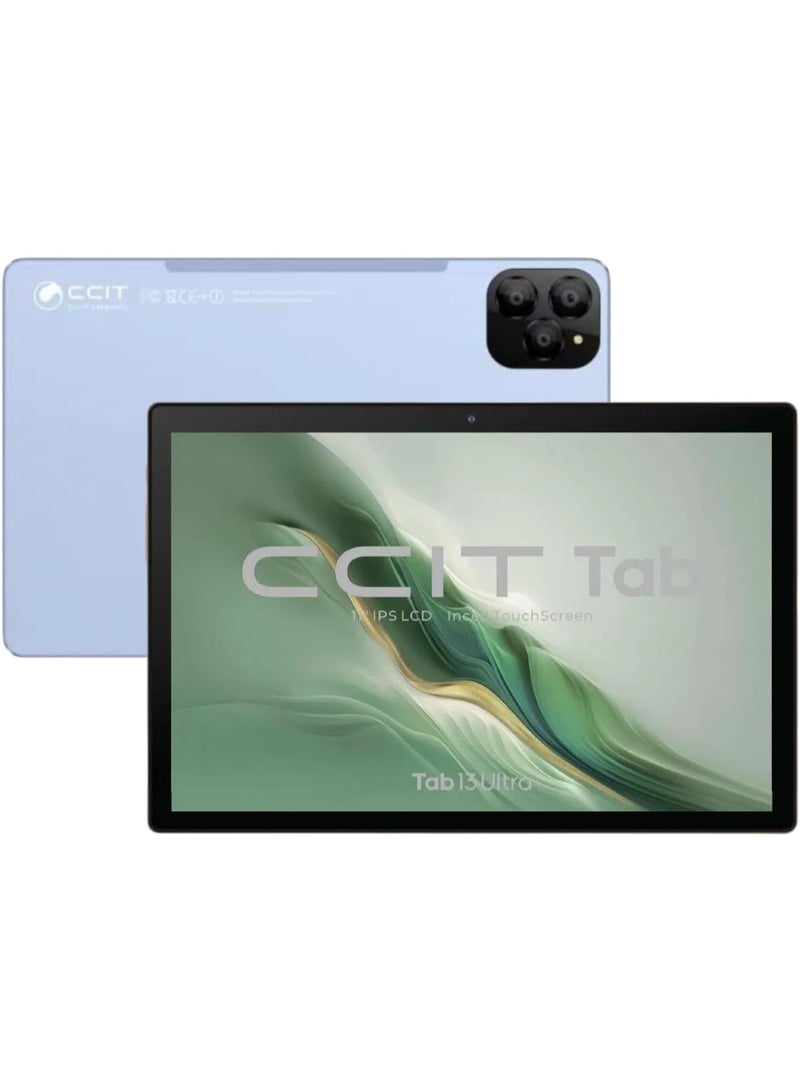 CCIT Tab 13Ultra Android 13 Tablet with 11-Inch FHD Display, 16-Core Processor, 5G Dual SIM, 8+24MP Camera, 10,000mAh Battery, 1TB TF Expandable Storage, Includes Keyboard, Mouse, Stylus & Protective Case – Blue, Ideal for Work, Study, Gaming, and Entertainment - Image 1