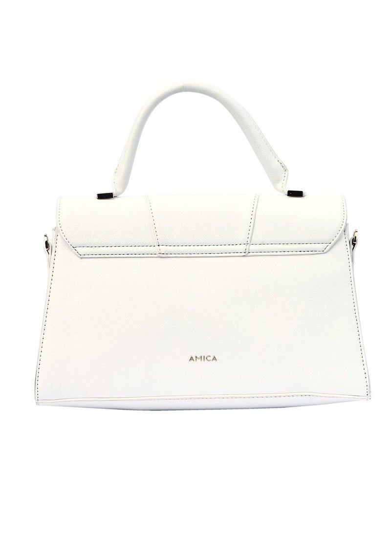 AMICA Maria Mini Crossbody Bag for Ladies - White - Image 3