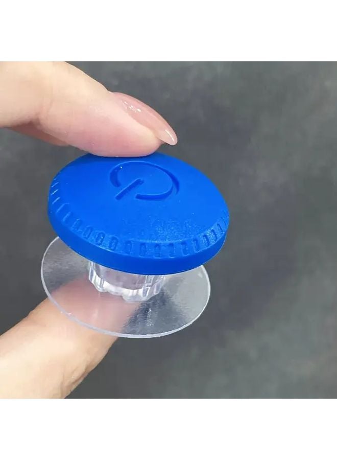 Blue Elegant Toilet Flush Button Heavy Duty Plastic Ergonomic Press No Electricity Needed - Image 1