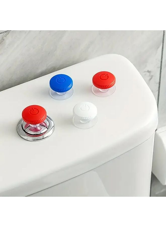 Blue Elegant Toilet Flush Button Heavy Duty Plastic Ergonomic Press No Electricity Needed - Image 5