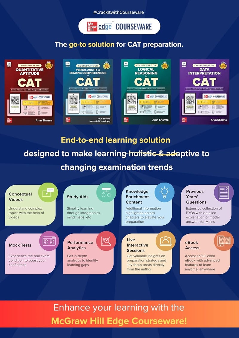 Courseware on Data Interpretation, 9e for CAT 2025-26 by Arun Sharma | CAT/ MBA Entrance Exam | Solved Previous Years' Papers (2020-2024) | 2500+ Practice Questions | 100+ Problem Solving Online Videos | 45 Mock Tests on new pattern | 9 New Chapters on Traditional & Logical DI - Image 3