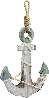 Stonebriar Stonebriar Anchor Wall Decor, Worn White  - Image 1