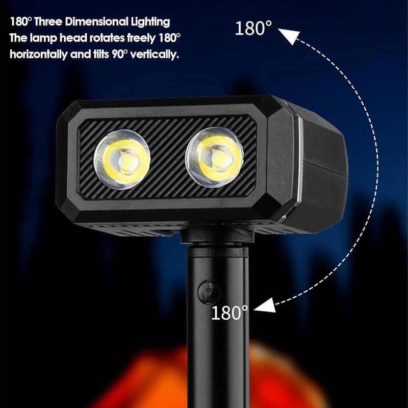 مصباح عمل LED مغناطيسي قابل لإعادة الشحن، مصباح يدوي مقاوم للماء، مصباح معسكر RGB قابل للتلسكوب، مصدر طاقة محمول - Image 3