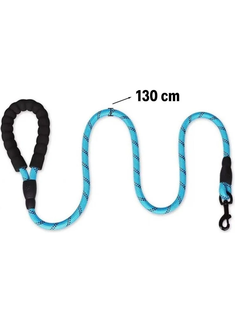 Lisinya Reflective Phosphorescent Dog Walking Rope Leash with Metal Hook 130 cm