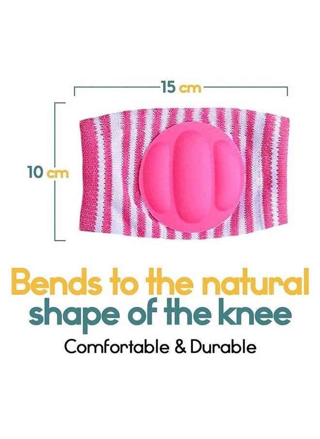 BabyMoon - Baby Padded Knee Pads For Crawling Antislip Stretchable Elastic Cotton Soft Breathable Comfortable Kids Knee Cap Elbow Safety Protector - Image 1
