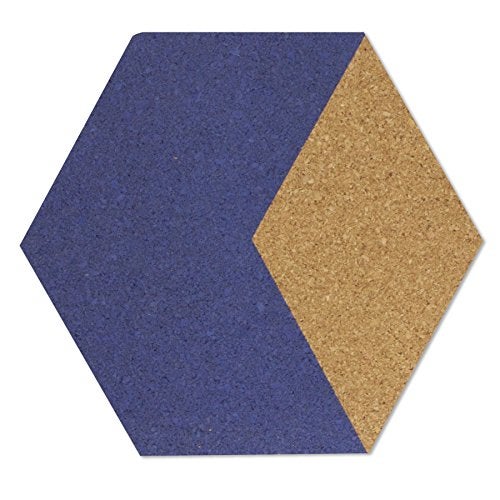 WallPops WPK2347 Blue Hex Green Cork Organizer Shapes - Image 5