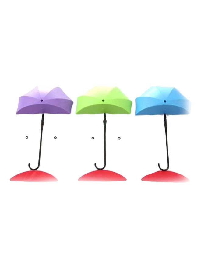 3-Piece Umbrella Wall Key Holder Set Multicolour - Image 3