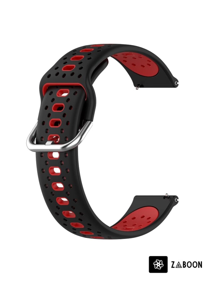 Zaboon Samsung Galaxy Watch 5 Pro 45mm 20mm Breathable Two-Color Silicone Watch Band - Image 2