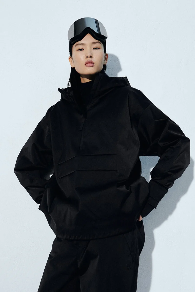 H&M Padded Popover Ski Jacket In Stormmove™