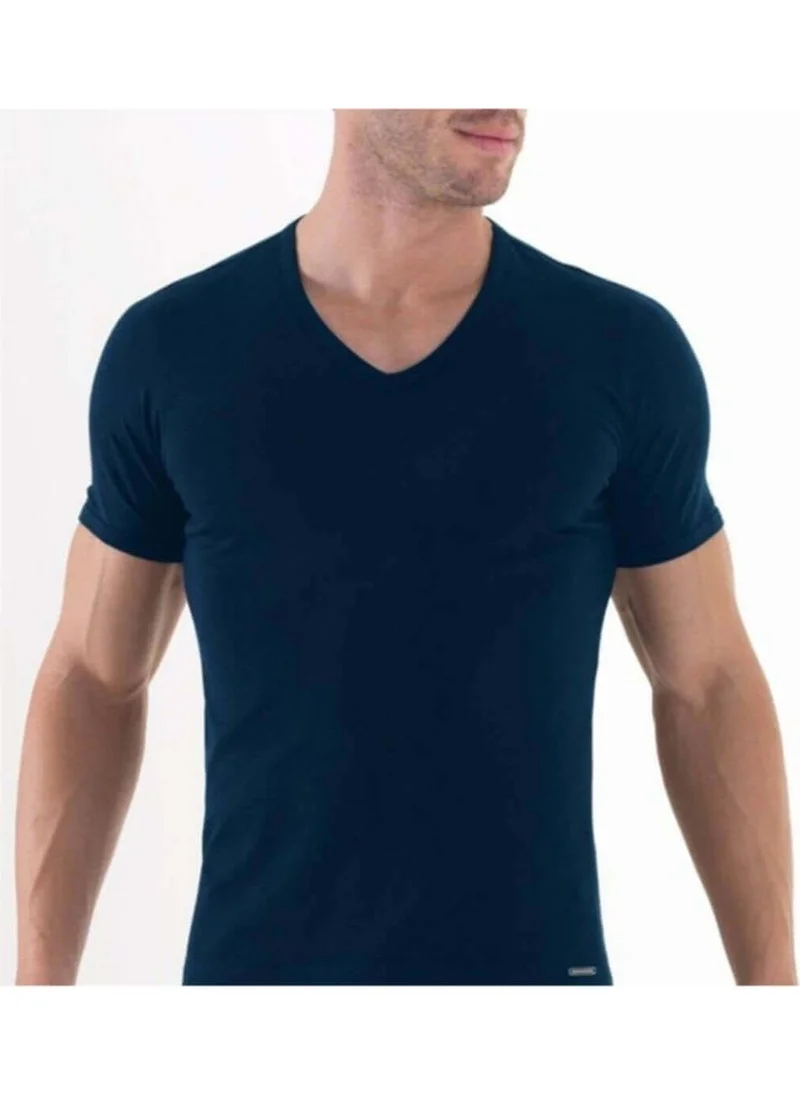 Blackspade 9308 - Silver 94% Modal V-Neck T-Shirt