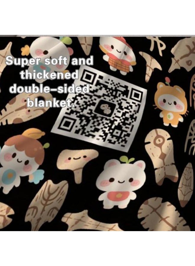 عام بطانية رقيقة من الفانيلا الكرتونية للأطفال والرضع (دافئة ومريحة، ومناسبة للنوم والألعاب) 70 سم * 100 سم - Image 5