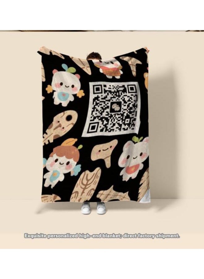 عام بطانية رقيقة من الفانيلا الكرتونية للأطفال والرضع (دافئة ومريحة، ومناسبة للنوم والألعاب) 70 سم * 100 سم - Image 2