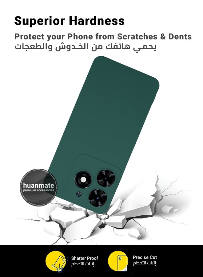 huanmate Tecno Spark Go 2024 Silicone Cover Green - Premium 2.0mm TPU Silicon, Enhanced Camera Protection with Lens Shield, Shockproof & Water-Proof Cover for Tecno Spark Go 2024 - Image 4