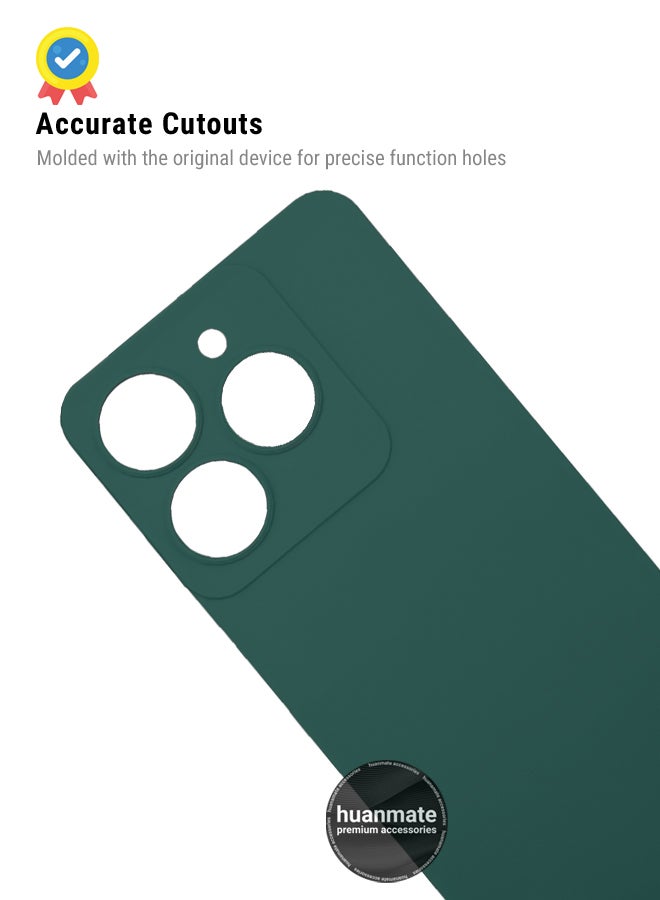 huanmate Tecno Spark Go 2024 Silicone Cover Green - Premium 2.0mm TPU Silicon, Enhanced Camera Protection with Lens Shield, Shockproof & Water-Proof Cover for Tecno Spark Go 2024 - Image 5