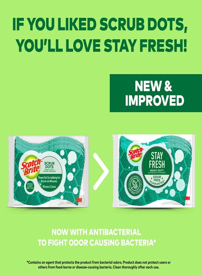 Scotch Brite Scotch-Brite Scrub Dots Heavy Duty Scrub Sponge, 3 Scrub Sponges - Image 2