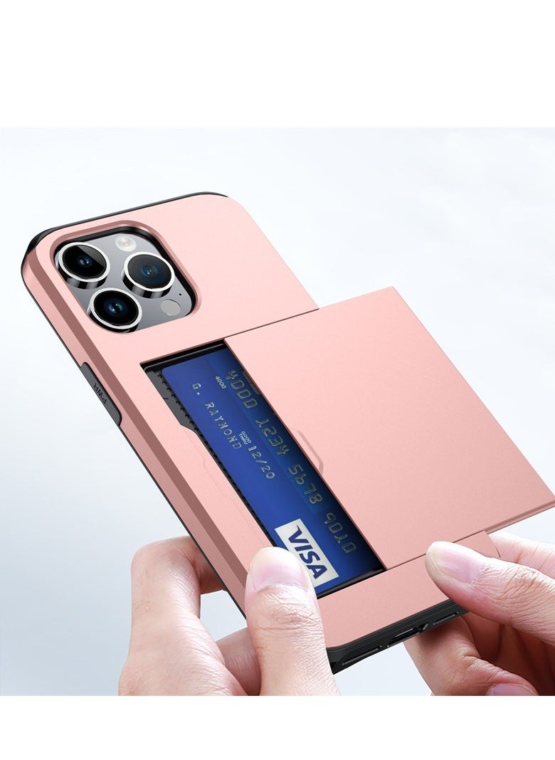 Generic - for iPhone 15/15 Plus/15 Pro/15 Pro Max Case with Card Holder Wallet Case with Hidden Card Slot, Heavy Dual Layer Shockproof Protective Phone Cover - Image 1