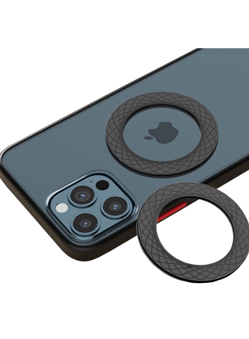 2 Pcs Phone Magnetic Ring, Compatible with Magsafe Wireless Charger for iPhone 13/ 13 Pro/ 13 Mini/ 13 Pro Max/ 12 and for Huawei Receiver Wireless Car Charger Metal Ring with Sticker  - Image 1